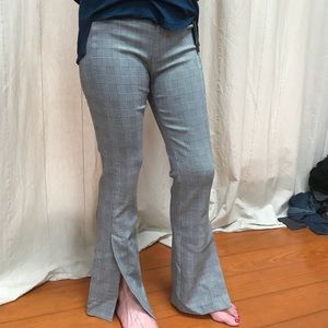 High waisted split bootleg pants